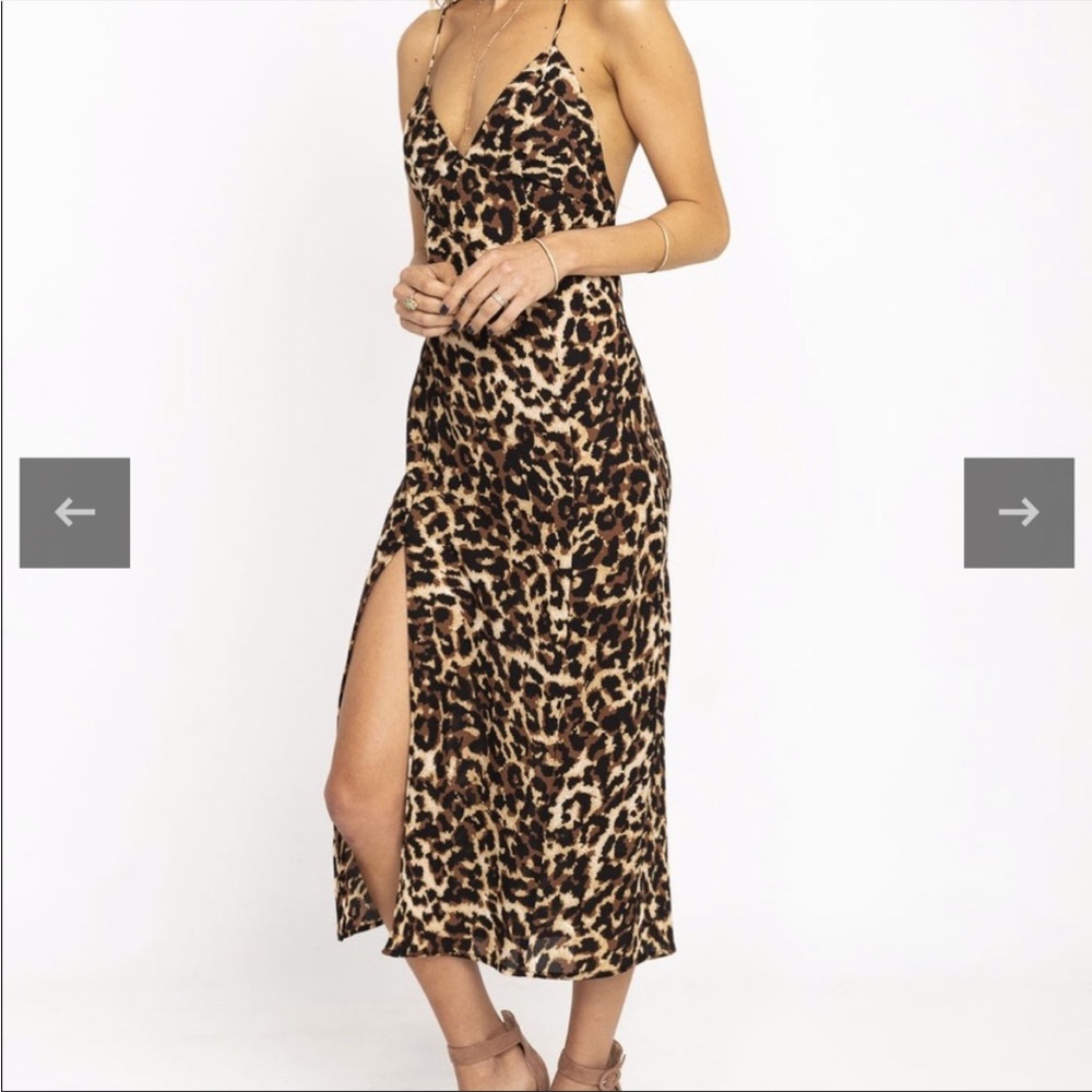 RESA Leopard Harper Slip Dress - Picture 3 of 5